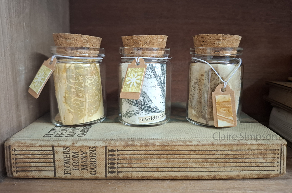 Claire Simpson tiny print scrolls